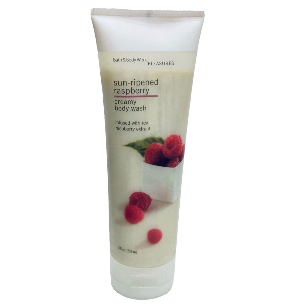 SUN RIPENED RASPBERRY CREAMY BODY WASH BATH & BODY WORKS 8 OZ